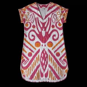 Sheridan French pink & orange patterned knee length dress Size S spring Easter